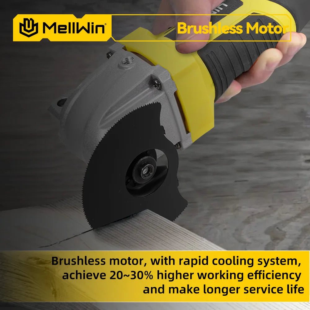 MELLWIN Brushless Oscillating Multi Function Tool Electric Saw Polisher woodworking Cutting Tool For Makita 18V Battery Pin - Limetastore