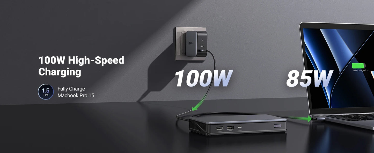 UGREEN 9‑in‑1 DisplayLink USB‑C Docking Station with Dual 4K60Hz