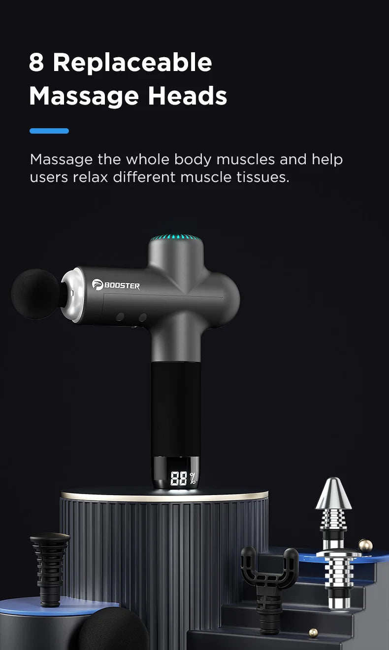 Booster Smart‑Hit Massage Gun – Electric Neck & Body Massager | Deep‑Tissue Fascia Gun