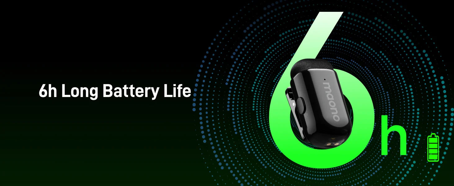 Maono T1 mini – Wireless AI Noise‑Cancelling Clip‑On Microphone | Auto‑Clipping & App Control for Professional Phone Video Recording