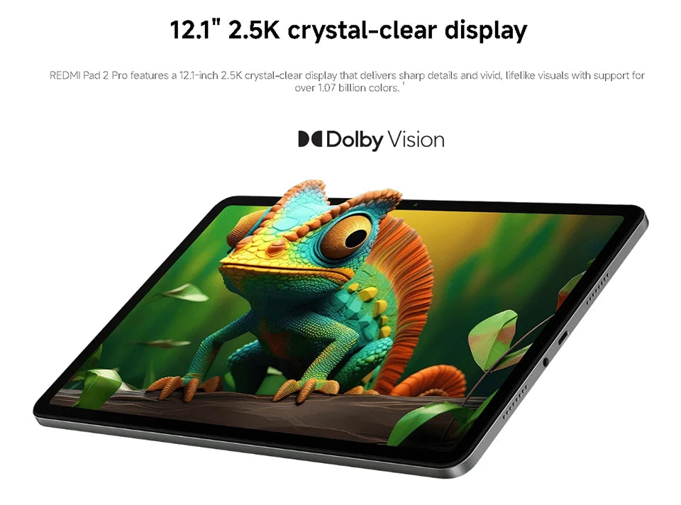Global Version Xiaomi Redmi Pad 2 Pro 12.1 "clear crystal-clear display 120Hz mAh Sno 7s Gen 4 CPU 33W ft charging 8MP Camera - Limetastore