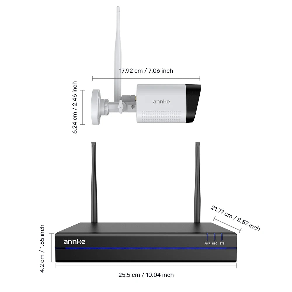 ANNKE WAS500 5MP Wireless CCTV System | 16CH 4K NVR, WiFi Cameras, Two‑Way Audio