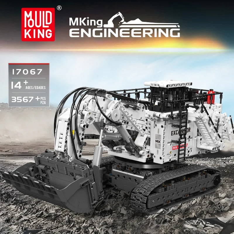Mould King 17067 RC Excavator – Motorized 6060 Engineering Truck Building Block Set for Kids & Collectors - Limetastore