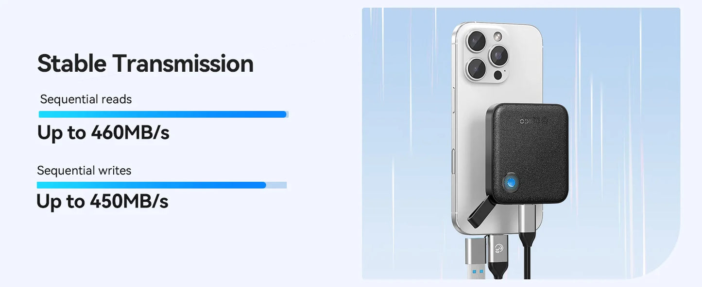 ORICO Portable External SSD – USB 3.2 Gen2 High‑Speed Solid State Drive
