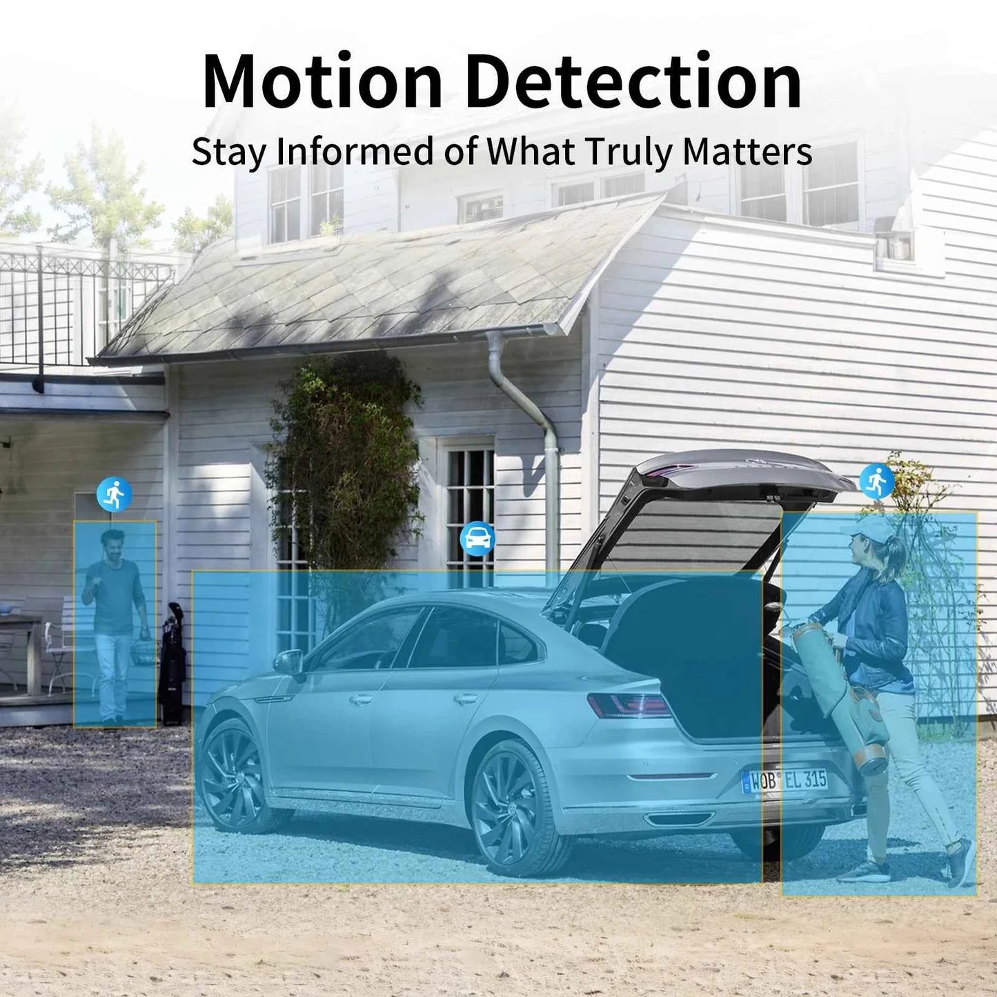 ARCCTV 2K Solar Wifi Battery Camera Kit Surveillance Security System Humanoid Detection Siren Alarm Outdoor Wireless Camera Set - Limetastore