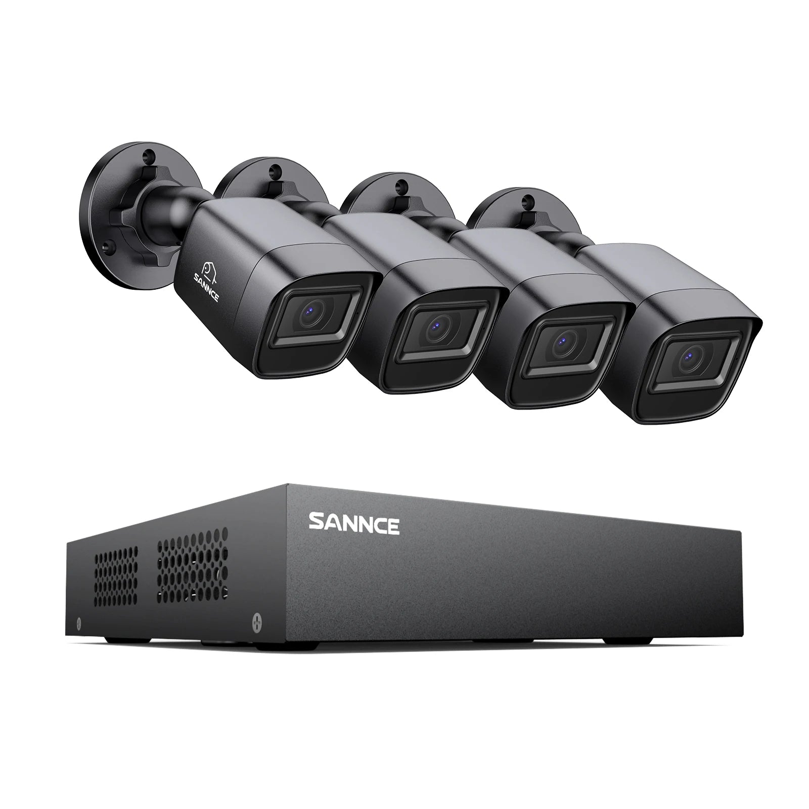 SANNCE 4CH DVR CCTV System | 2/4× 2MP IR Cameras, 1080P TVI, 1280TVL, Outdoor Surveillance Kit