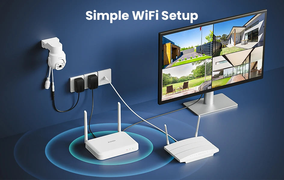 ZOSI 3K Wi‑Fi 6 Security Camera System – 8CH 4K WiFi NVR with 5MP Auto‑Tracking Pan‑Tilt Cameras