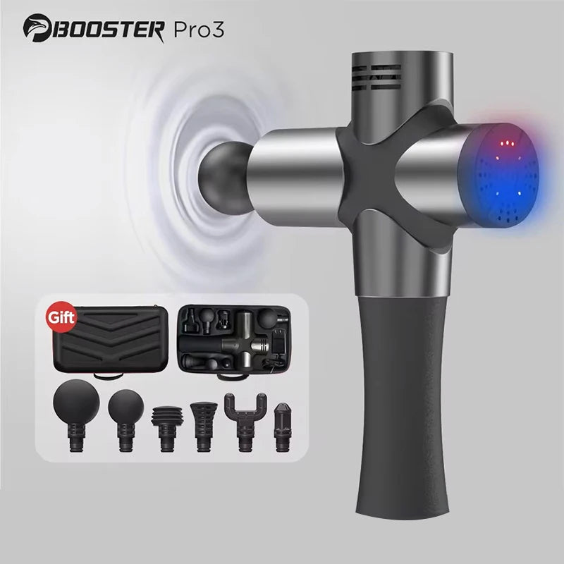Booster Pro 3 – Professional Deep‑Tissue Massage Gun | Muscle Stimulator, Quiet Percussion Massager