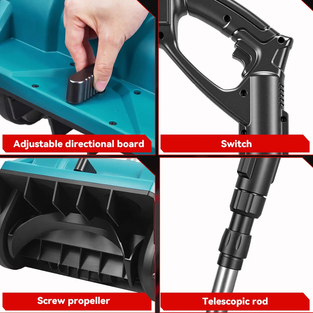 ONEVAN 2500W/3000W Brushless Electric Snow Plow Snow Sweeper Cordless Clean Street Courtyard Tool For Makita 18V Battery Pin