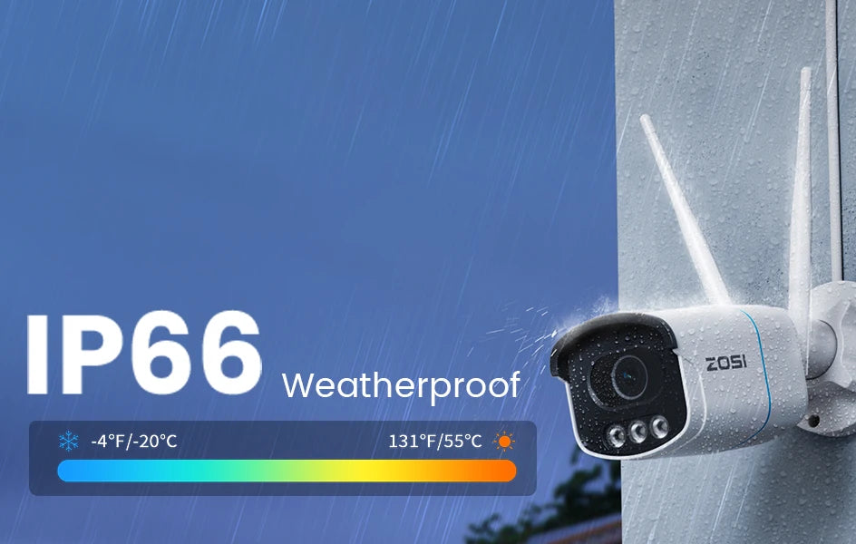 ZOSI C186A Aurora Lux 4K 8MP/5MP WiFi Security Camera – True Full‑Color Night Vision