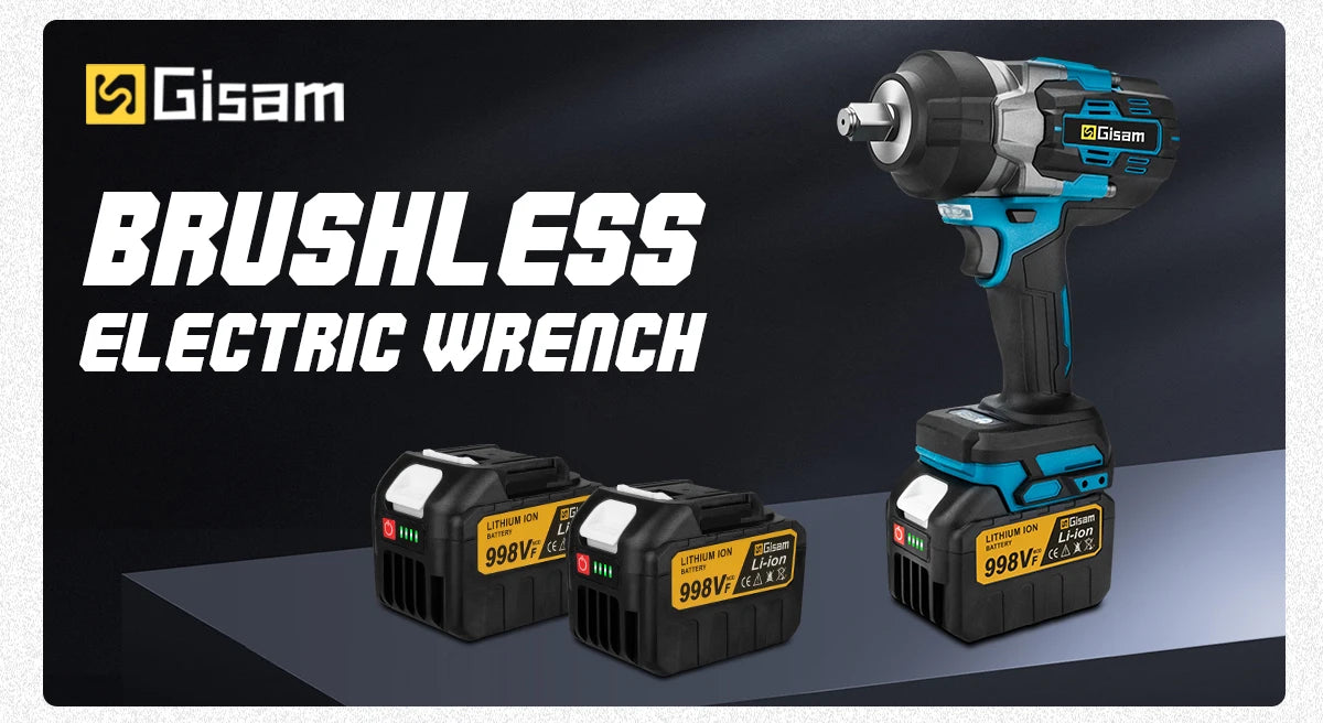Gisam 2800N.m Brushless Impact Wrench 1/2" for Makita 18V
