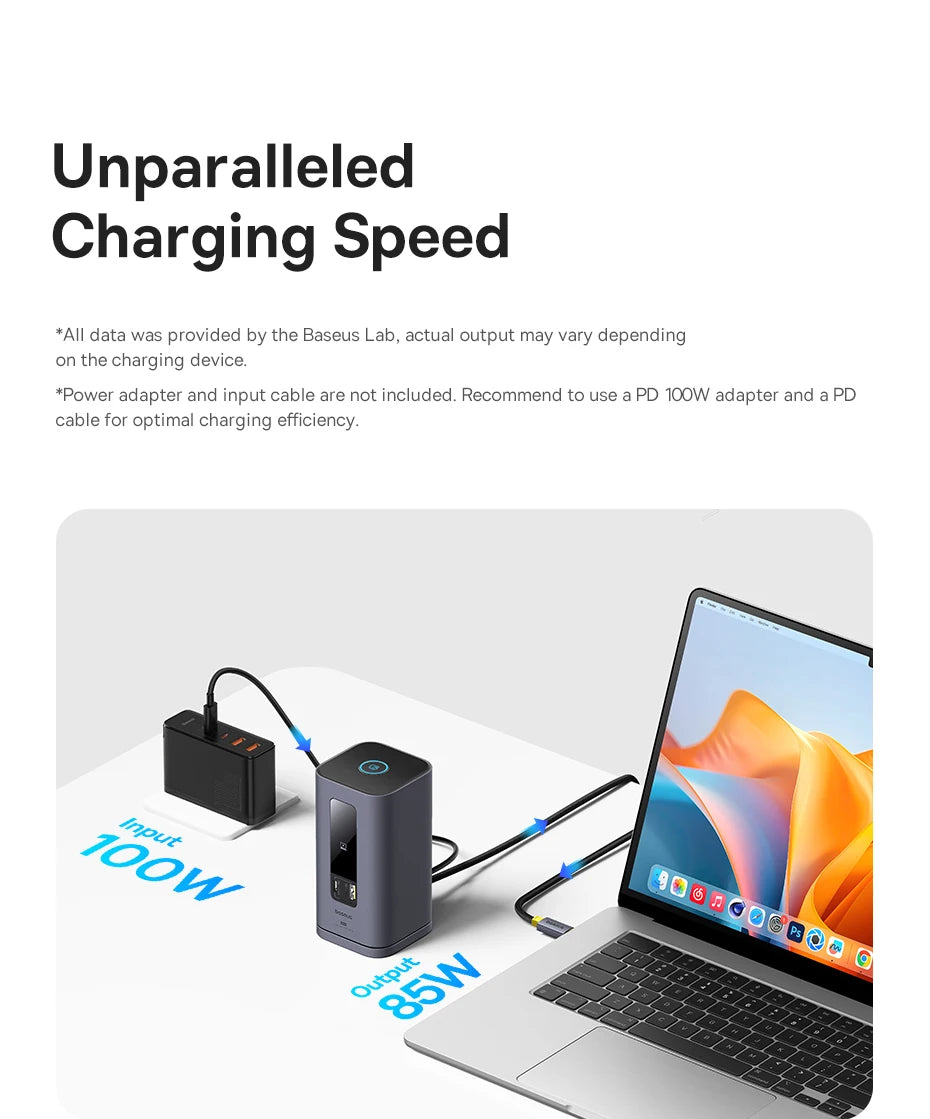 Baseus 11‑in‑1 USB‑C Hub | DP 4K@60Hz, HDMI, Triple Display, RJ45, PD 100W, USB 3.1 Docking Station