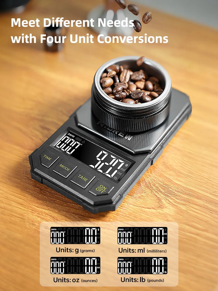 HiBREW Digital Coffee Scale 3000g/0.1g – High‑Precision Electronic Scale with Auto Timer & LED Display