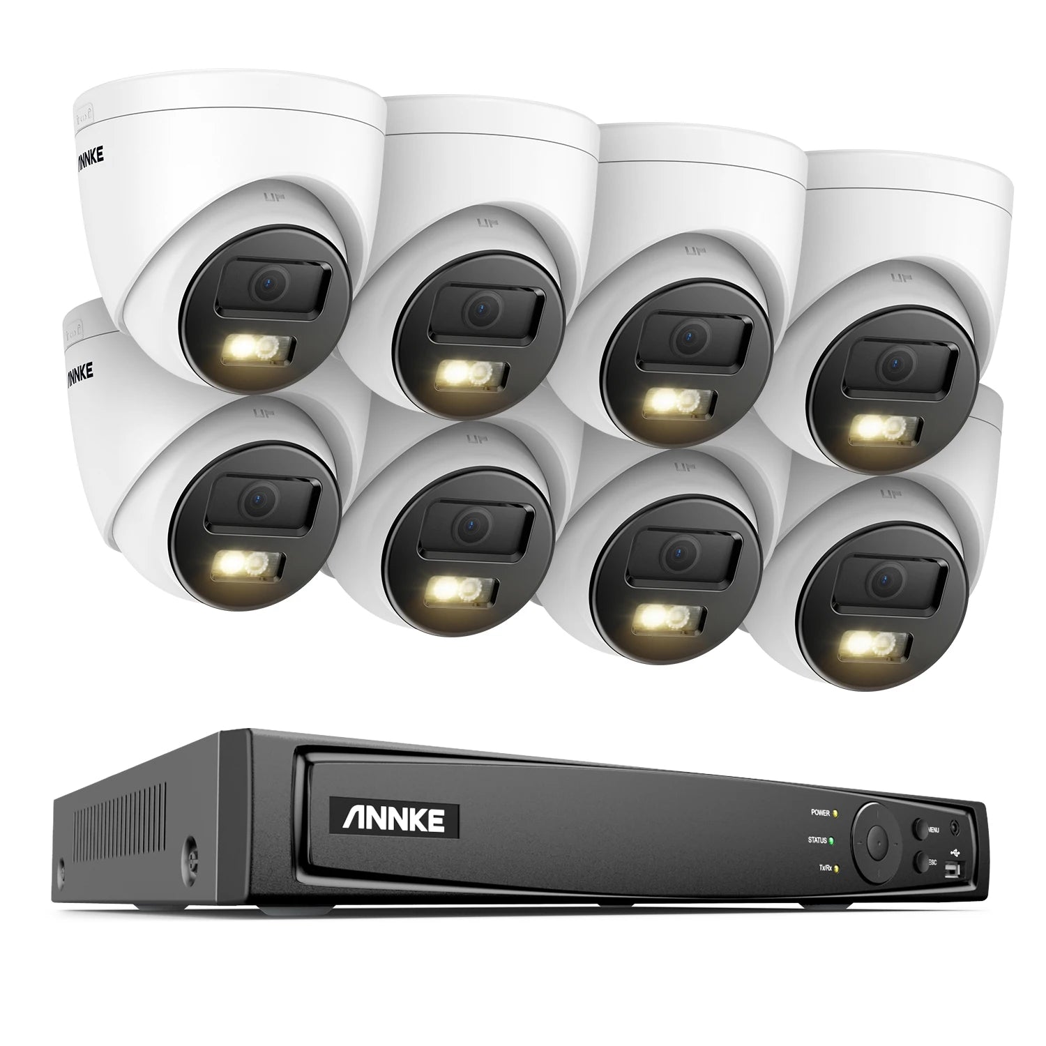 ANNKE 12MP 6K PoE CCTV System | 16CH NVR, Dual‑Light Cameras, Audio, Human & Vehicle Detection
