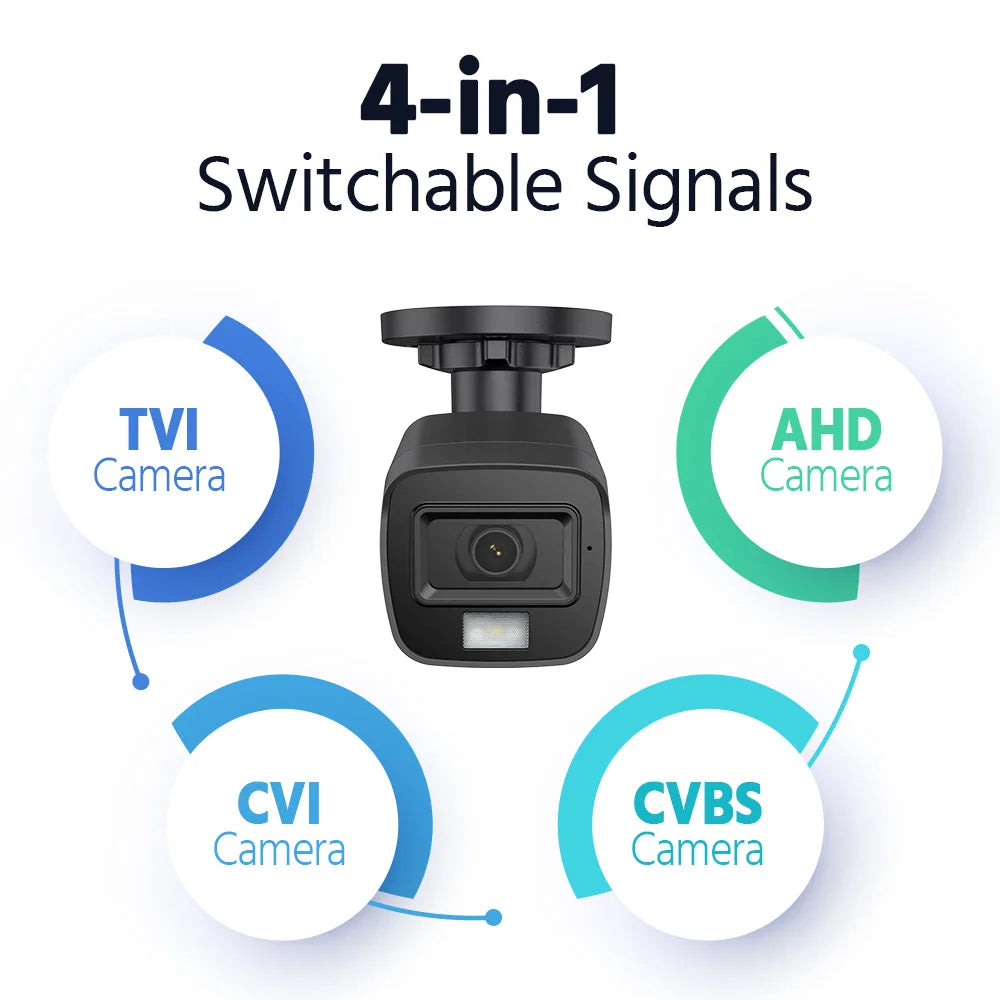 ANNKE 6MP HD IP67 Weatherproof Two Way Audio in Cameras Kit Indoor Outdoor H.265+ Analog CCTV Security Camera Built in Mic