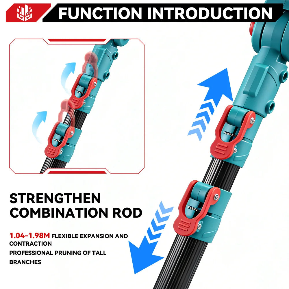 ONEVAN 4‑in‑1 Brushless Telescoping Pole Chainsaw | 3500W High‑Branch Pruner