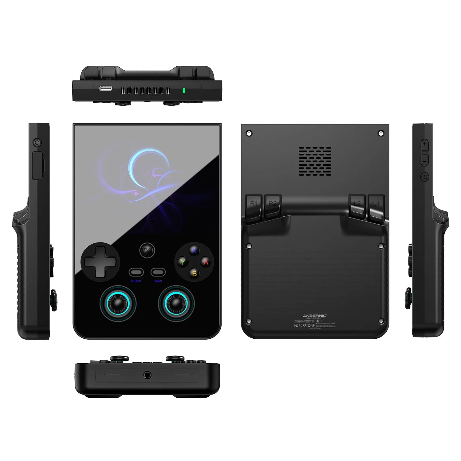 AMPOWN Anbernic RG477V Handheld Game Consoles 4.7-Inch LTPS Screen 120Hz Android 14 Portable Retro Video Gaming Player AI WIFI - Limetastore
