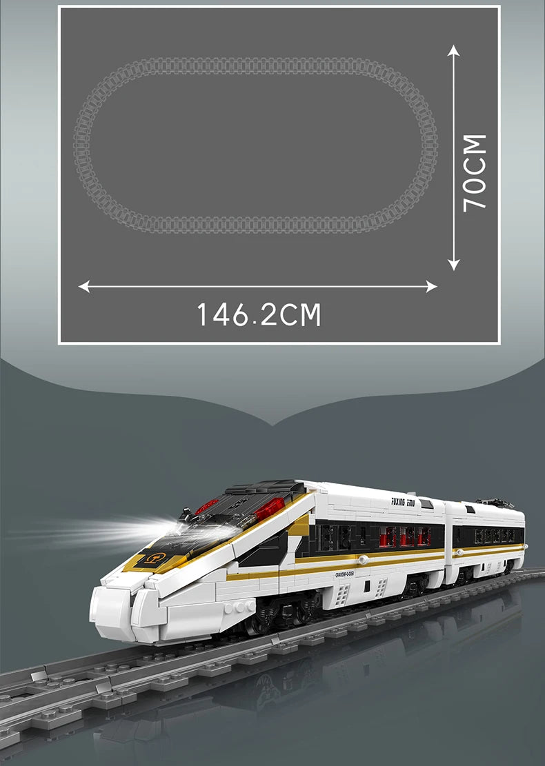 Mould King 12015 RC Fuxing EMU High-Speed Train | Motorized Technical Locomotive Building Block Set - Limetastore