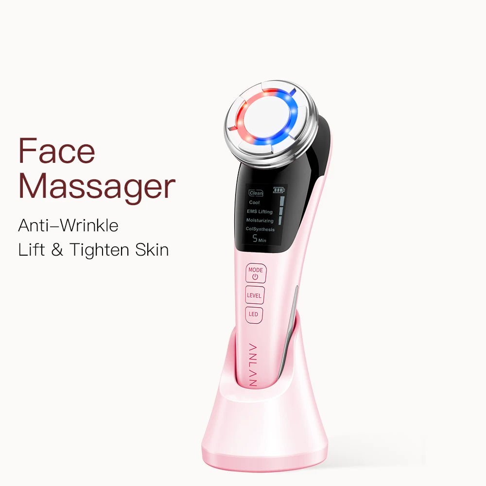 ANLAN EMS Facial Massager | Microcurrent Lifting, Hot/Cold, Deep Cleansing