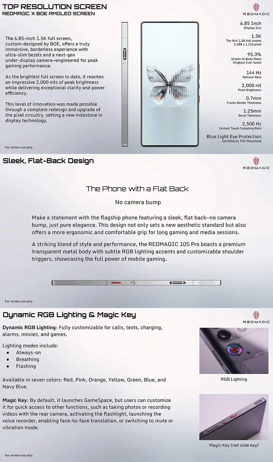 RedMagic 10S Pro 5G Gaming Phone | Snapdragon 8 Elite Leading Version | 7050mAh Battery | 6.85" UDC Full Screen | Global Version - Limetastore