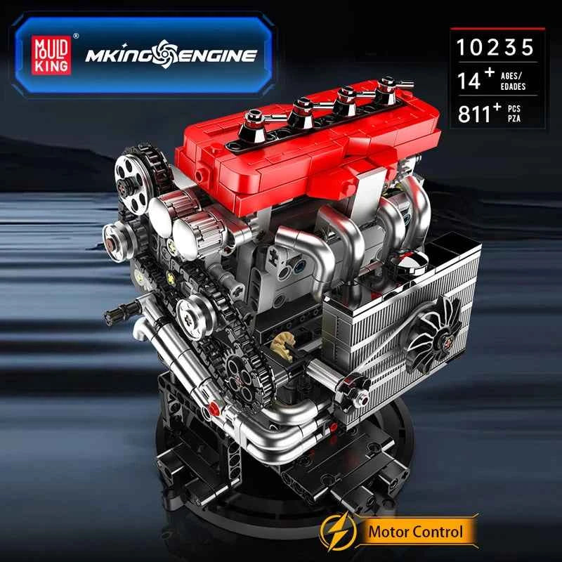 Mould King 10235 Motorized MMC L4 Engine Building Set | 4G63T Replica - Limetastore
