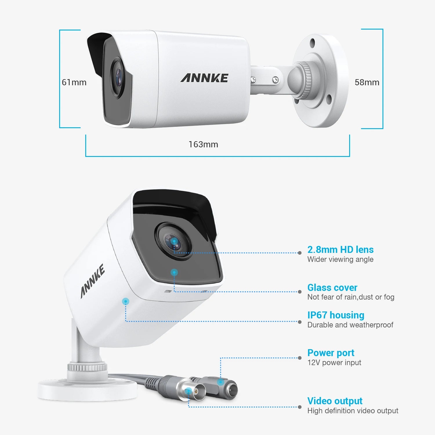 ANNKE 5MP Lite Ultra HD CCTV System | H.265+ 8CH DVR, 8× EXIR Cameras