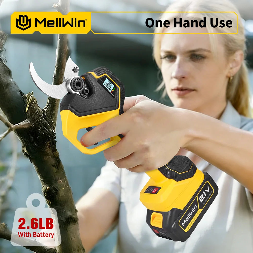 MELLWIN Brushless 50MM Electric Pruner Shear With 180CM Telescoping Pole Garden Pole Pruner Shear Tool For Makita 18VBattery Pin - Limetastore