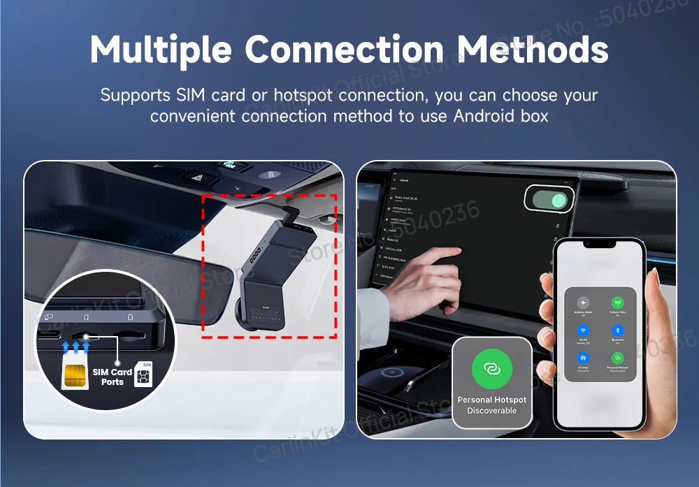 CarlinKit Android 13 8‑Core 8+128GB Wireless CarPlay AI Box