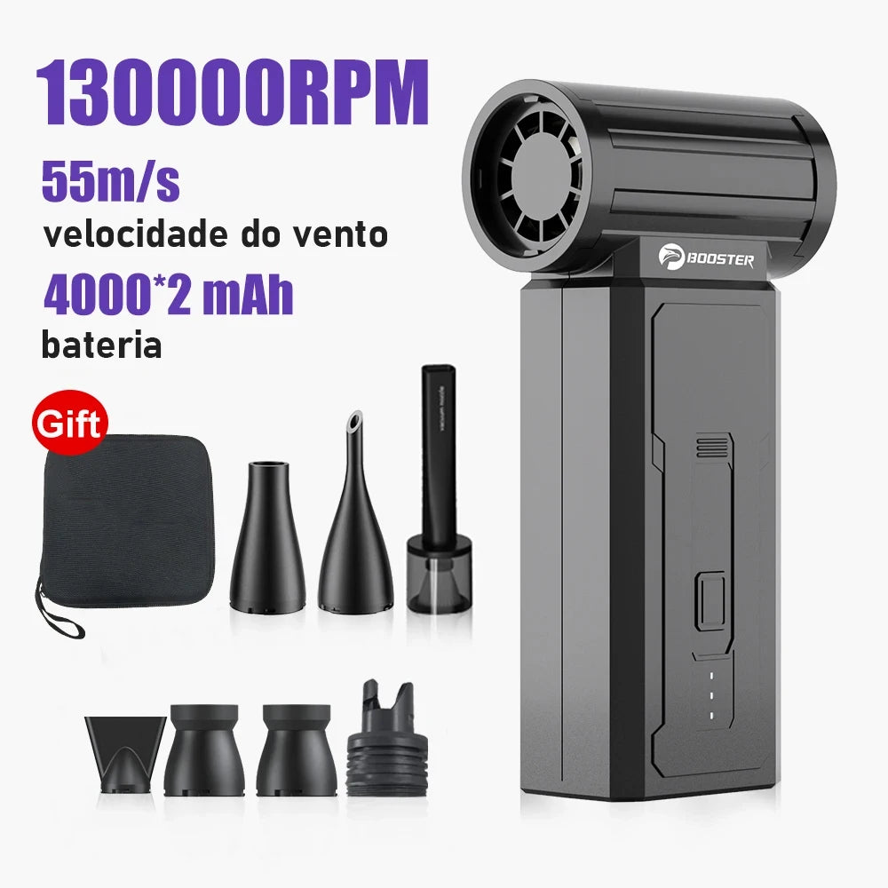 Booster W01 Mini Turbo Fan – 100,000 RPM Brushless Jet Fan | Ultra‑Powerful Handheld Air Blower