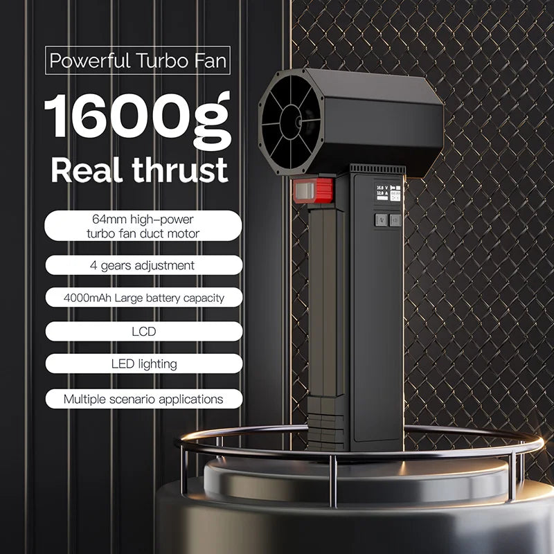 Booster TF64 – 64mm Brushless Turbo Jet Fan | 1600g Thrust, 750W High‑Power Car Dryer & Air Blower