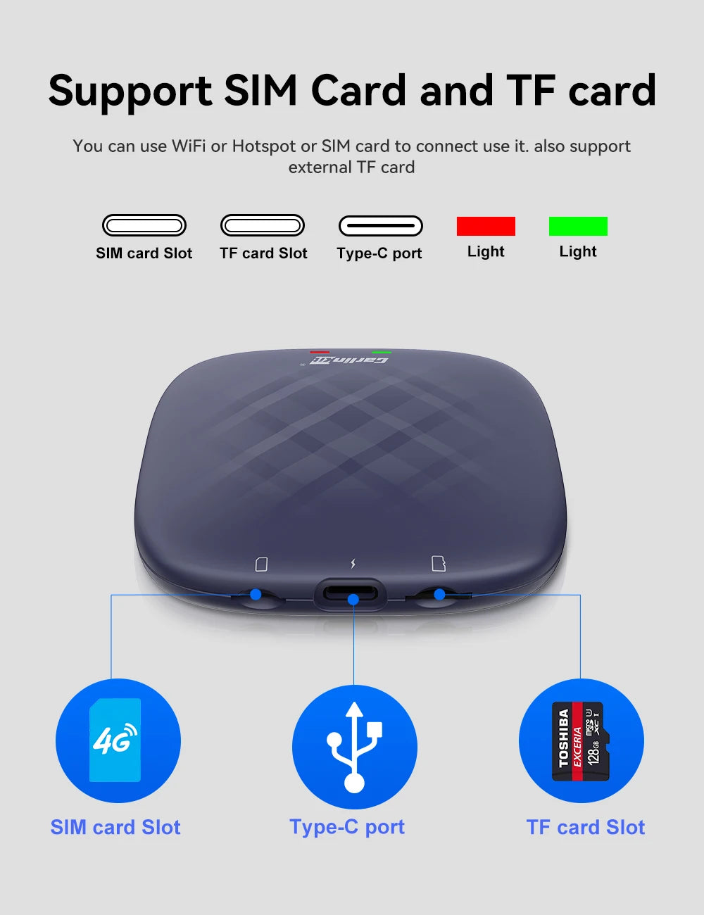 CarlinKit Android 13 8+128GB SIM Wireless CarPlay AI Box