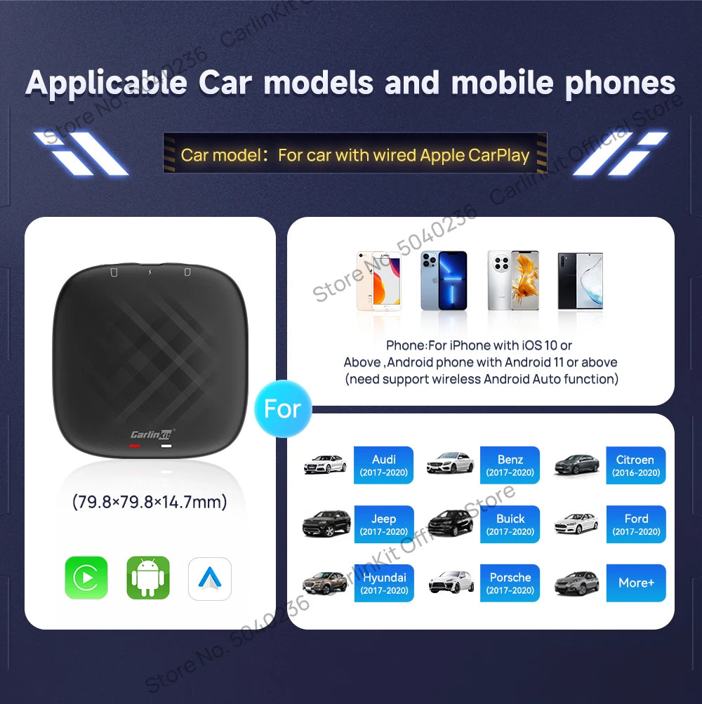 CarlinKit Android 11 Wireless CarPlay AI Box