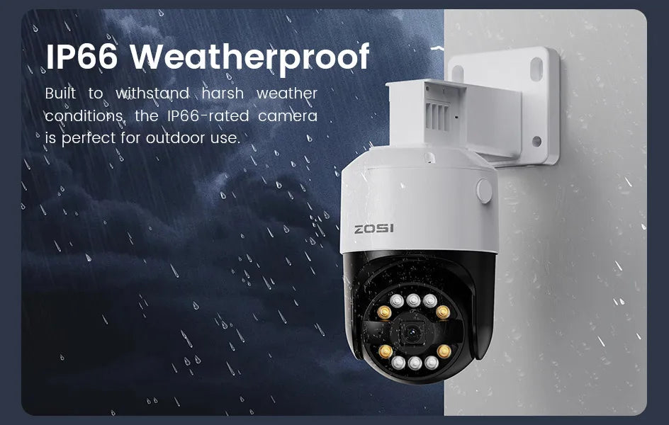 ZOSI 8MP PTZ PoE Security Camera System – 4K AI Face/Person/Vehicle Detection
