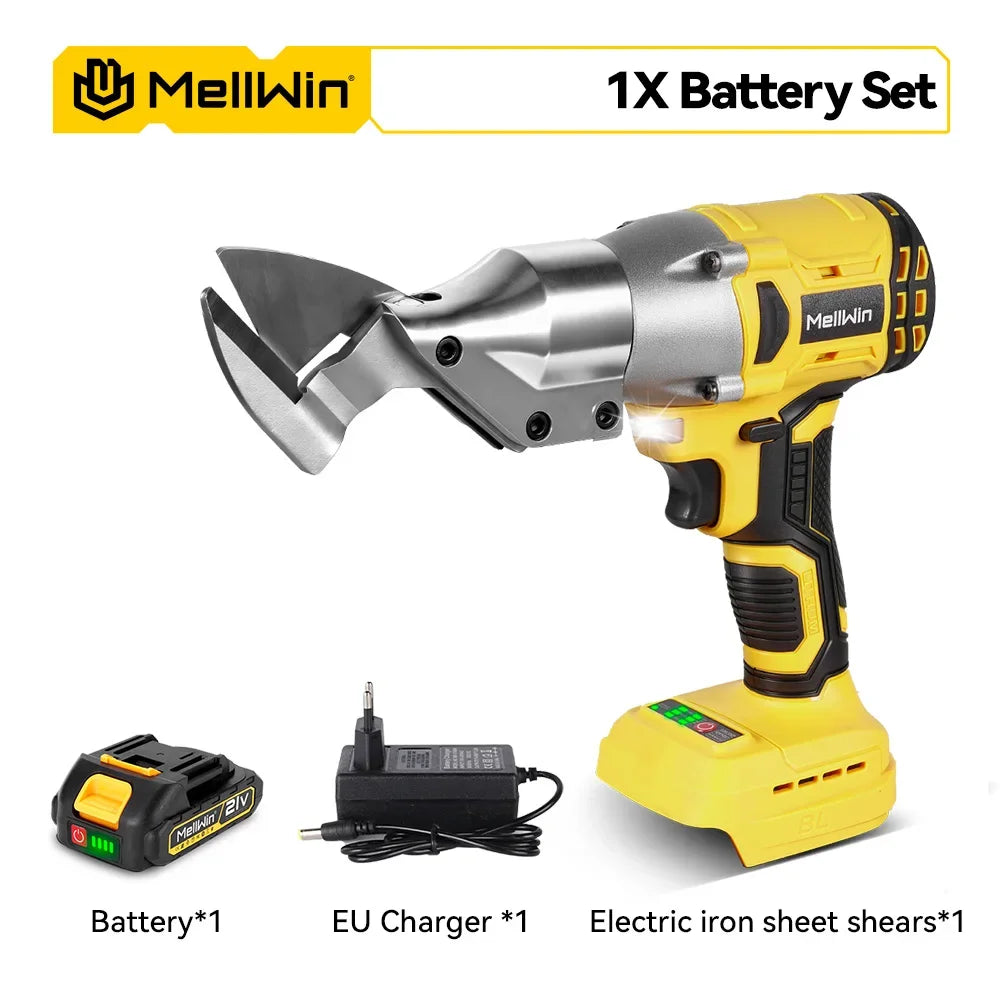 MELLWIN 1800W Brushless Electric Scissors Cordless Iron Sheet Shear Tool 360 Degree Pivoting Head For Makita 18V Battery Pin - Limetastore