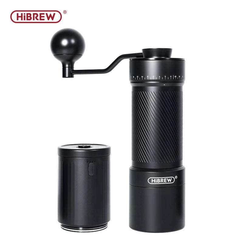 HiBREW G4C – 2-v-1 ročni in električni mlinček za kavo | 40 mm titanovi stožčasti mlinček | Prenosen visokonatančni mlinček za espresso