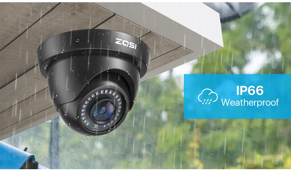 ZOSI 1080p Outdoor Security Camera – Waterproof AHD/TVI/CVI/CVBS 4‑in‑1 Surveillance Camera