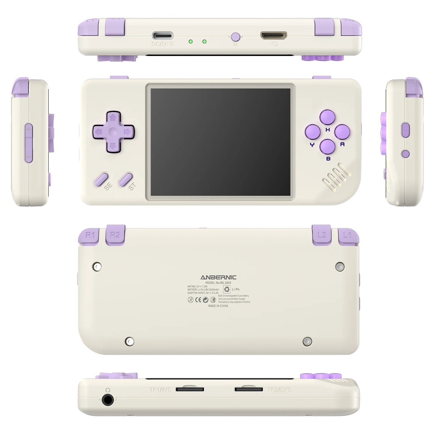 Anbernic RG28XX 2.83'' IPS Portable Handheld Game Players Linux System Retro Video Games Console Mini Arcade PS1 GB GBA - Limetastore