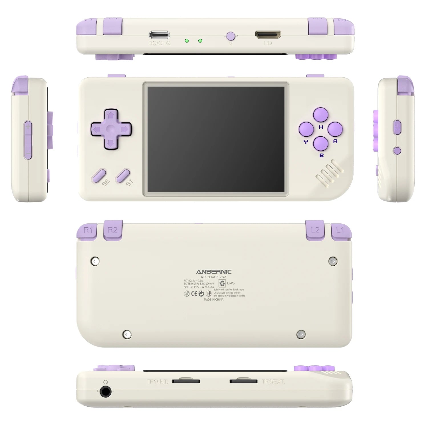 Anbernic RG28XX 2.83'' IPS Portable Handheld Game Players Linux System Retro Video Games Console Mini Arcade PS1 GB GBA - Limetastore