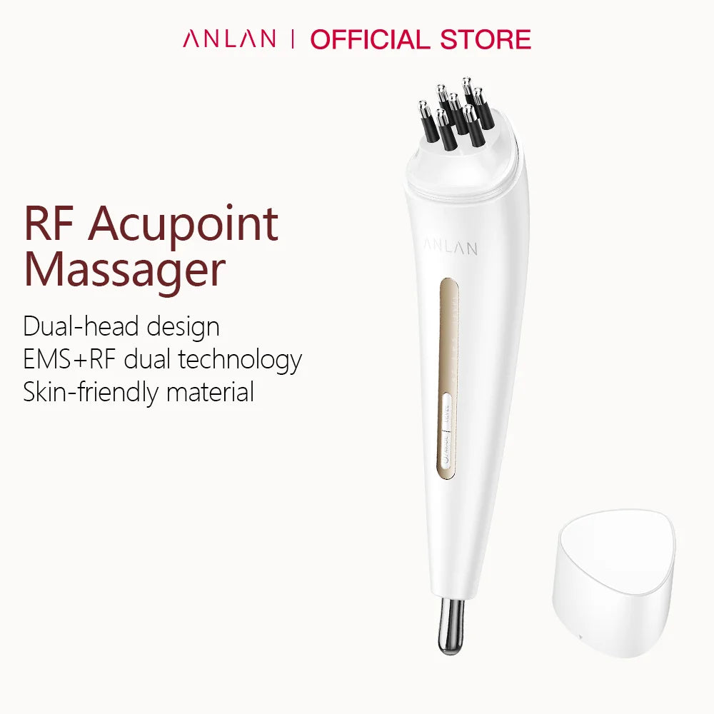 ANLAN RF Acupoint Massager | Dual‑Head RF+EMS, Skin Firming, Fatigue Relief
