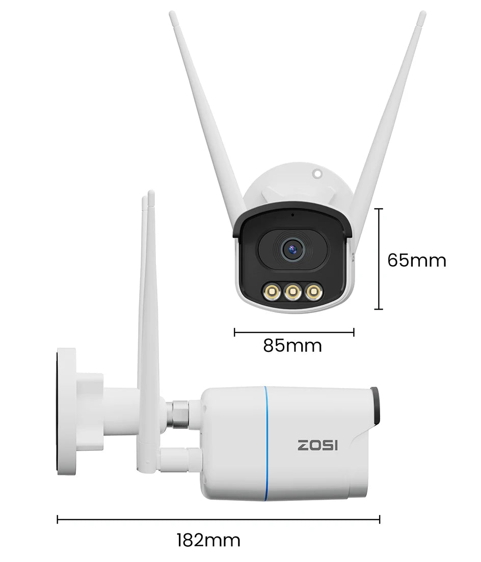 ZOSI C186A Aurora Lux 4K 8MP/5MP WiFi Security Camera – True Full‑Color Night Vision
