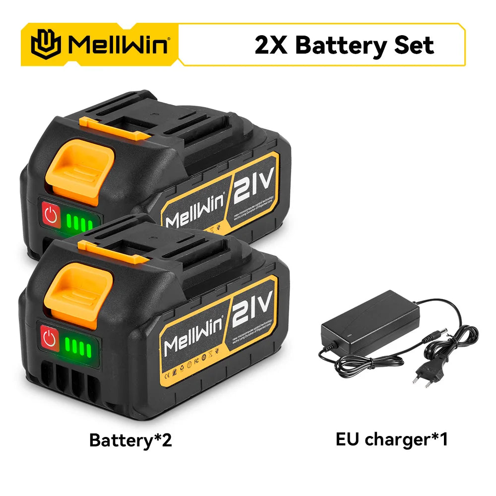 MELLWIN 21V Rechargeable Lithium Battery 15000mAh Lithium Ion Battery Pack For Makita 18V Battery Pin Electric Drill Power Tool - Limetastore