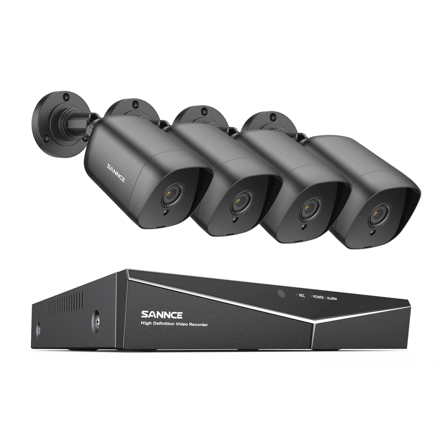 SANNCE 4CH DVR CCTV System | 2/4× 2MP IR Cameras, 1080P TVI, 1280TVL, Outdoor Surveillance Kit
