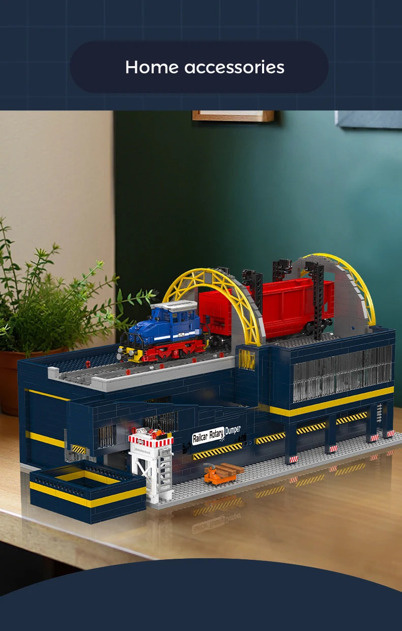 Mould King 17094 RC Railcar Rotary Dumper Building Set | Motorized Technical Train & Locomotive Building Blocks - Limetastore