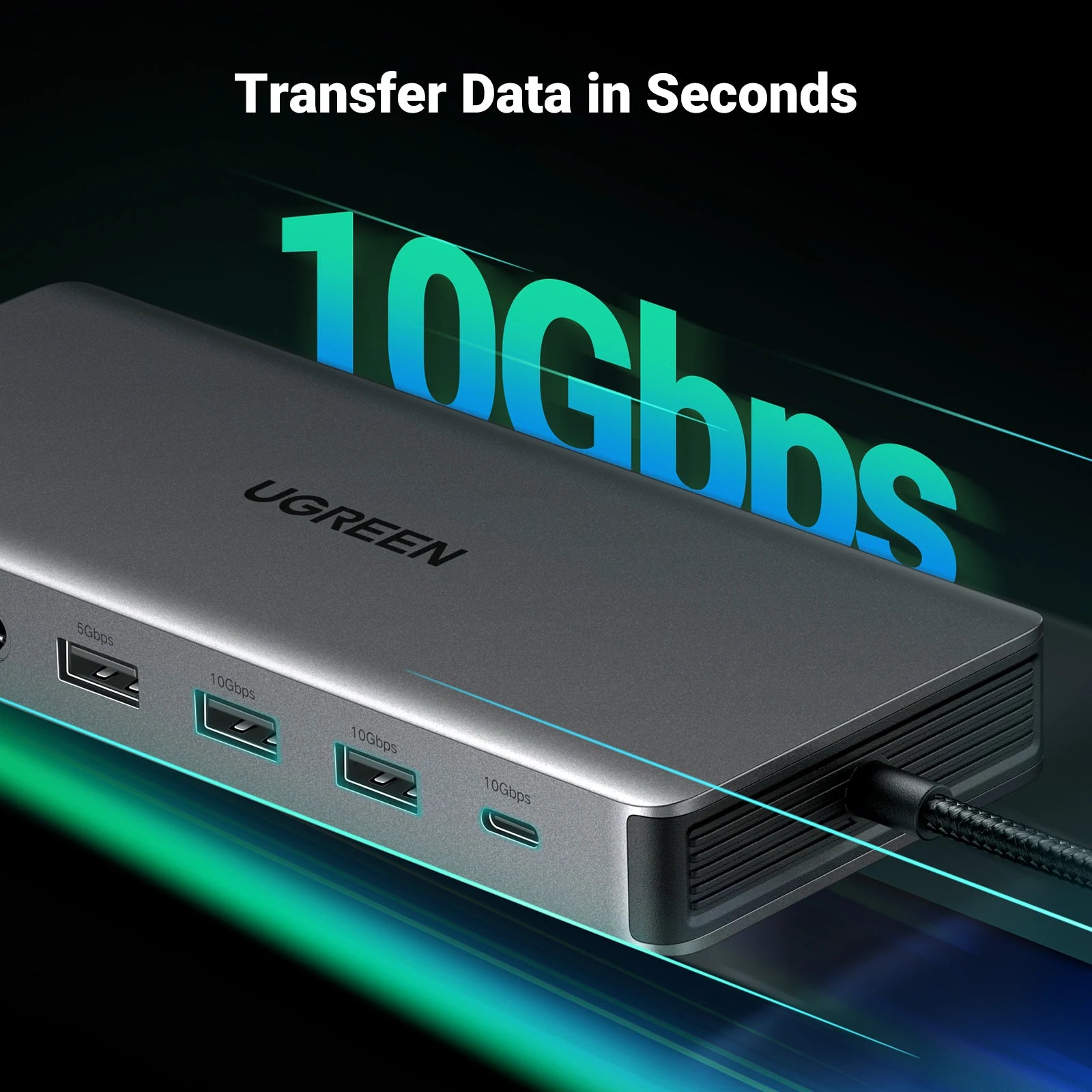 UGREEN 13‑in‑1 USB‑C Hub with Triple Display (DP 4K60Hz + Dual HDMI 4K60Hz), 10Gbps USB‑A/C