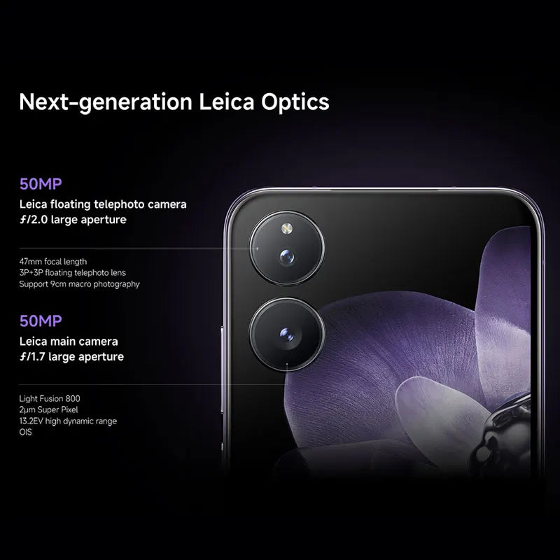 FR Warehouse Xiaomi MIX Flip Smartphone Global Version New Snapdragon 8 Gen 3 CPU 50MP Leica Camera  12GB RAM 512GB ROM 6.86 inch Foldable Display NFC - Limetastore