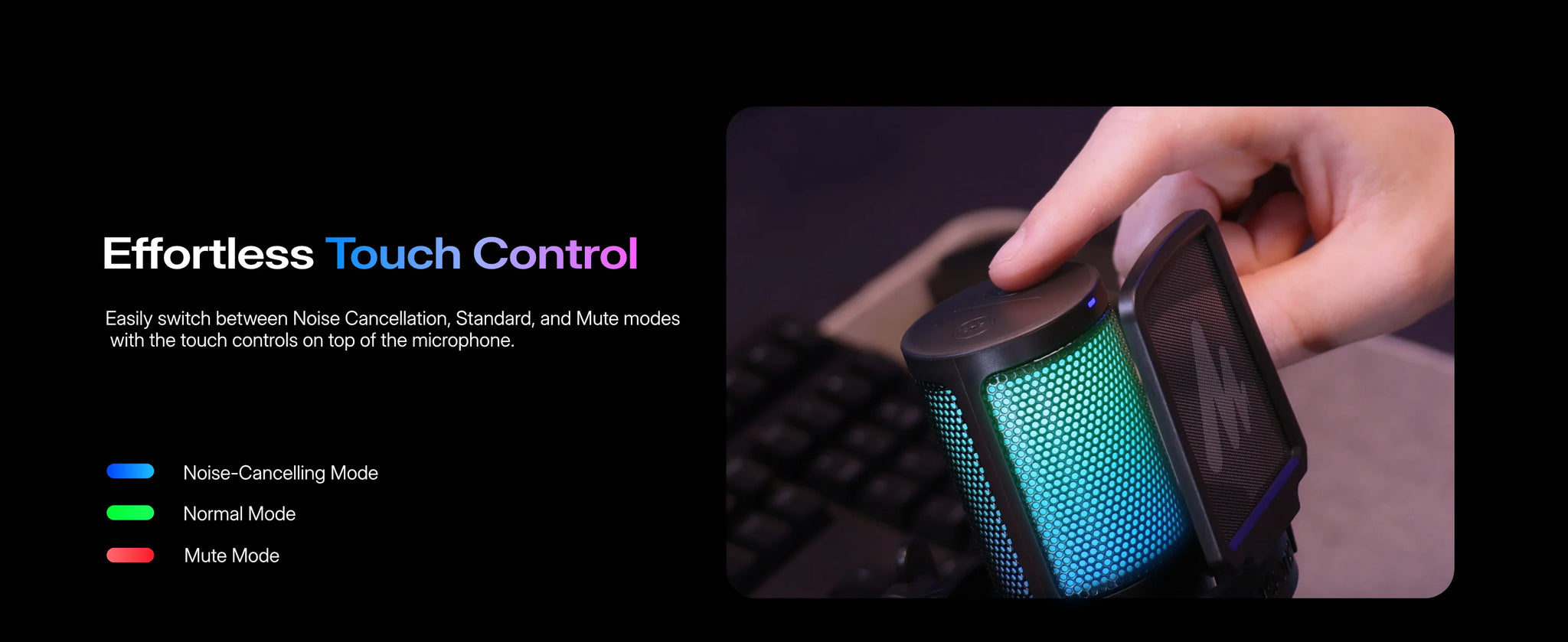 Maono DGM20S – USB Gaming Condenser Microphone | Noise Cancellation, RGB Lights, Mute & Zero‑Latency Monitoring for Streaming & Podcasting