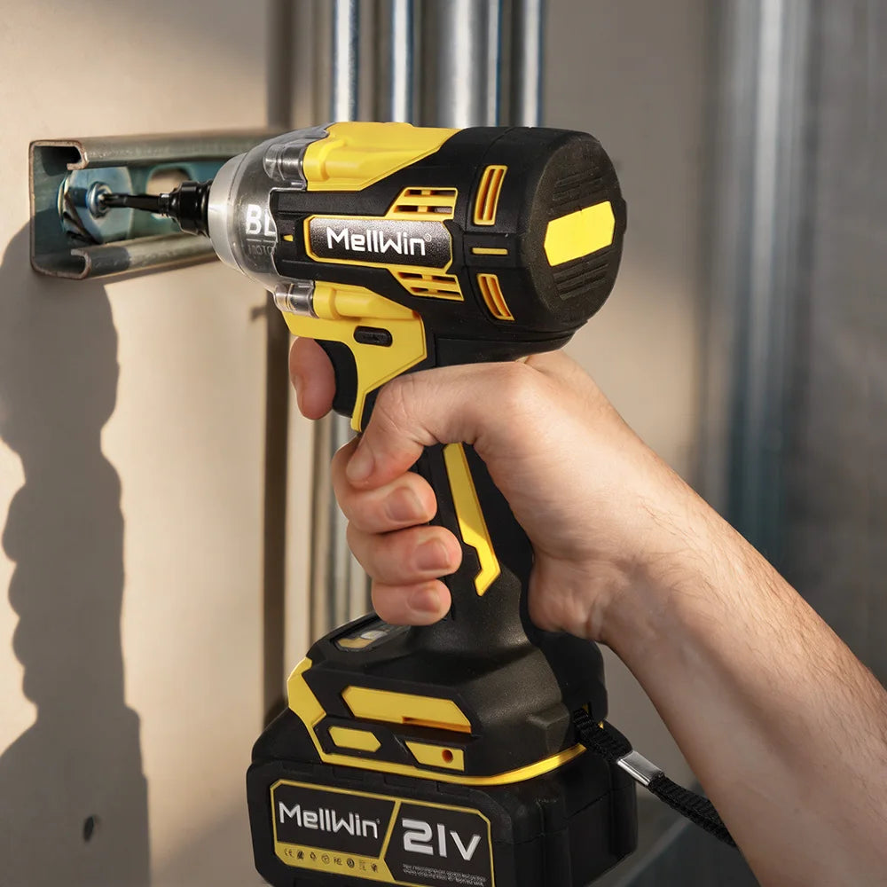 MELLWIN Brushless 520N·m Multi Electric Impact Wrench Set 3IN1 Electric Drill Screwdrive Repair Tool For Makita 18V Battery Pin - Limetastore