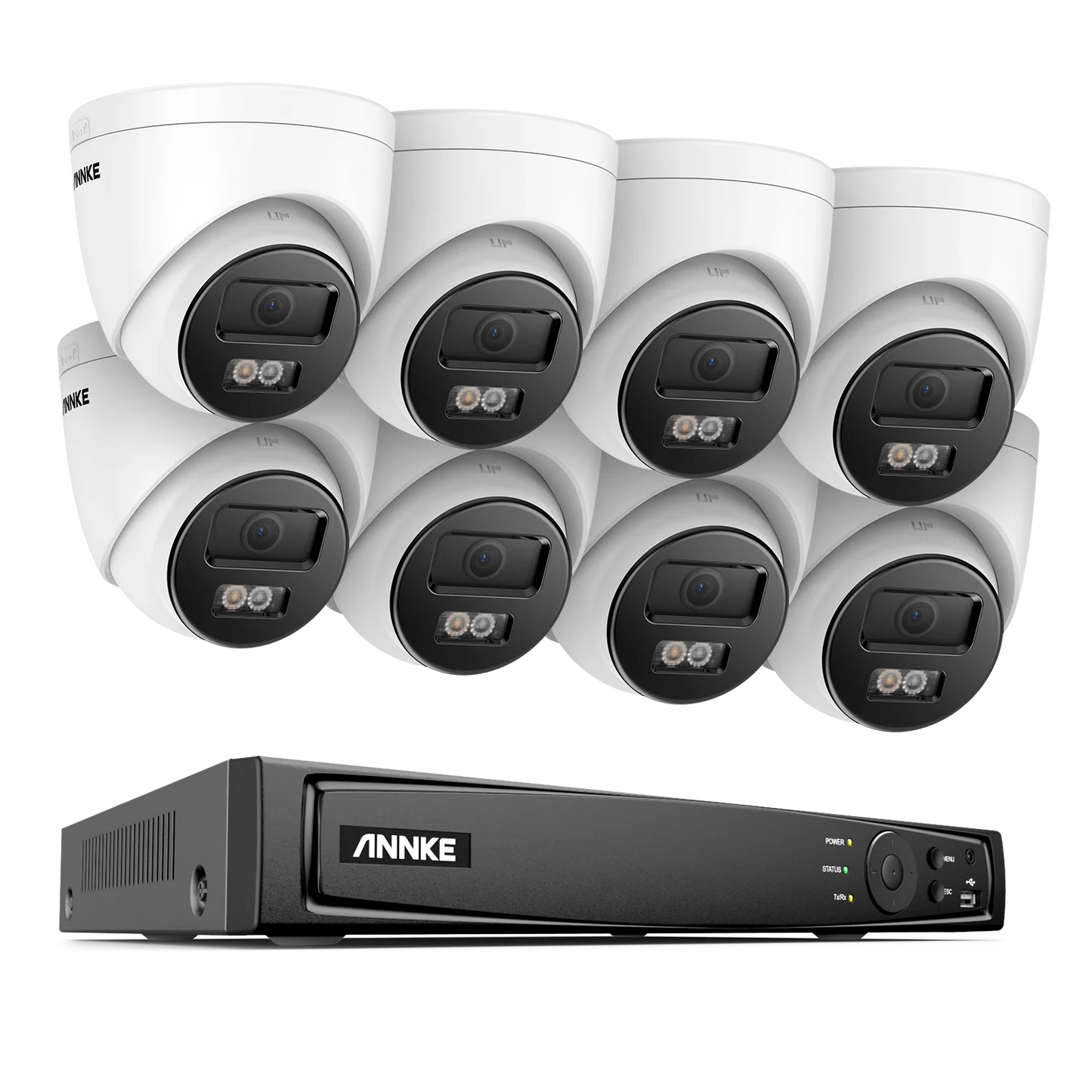 ANNKE 4K 8MP PoE CCTV System | 8CH H.265+ NVR, 4× 8MP Cameras, 128GB TF Card Support