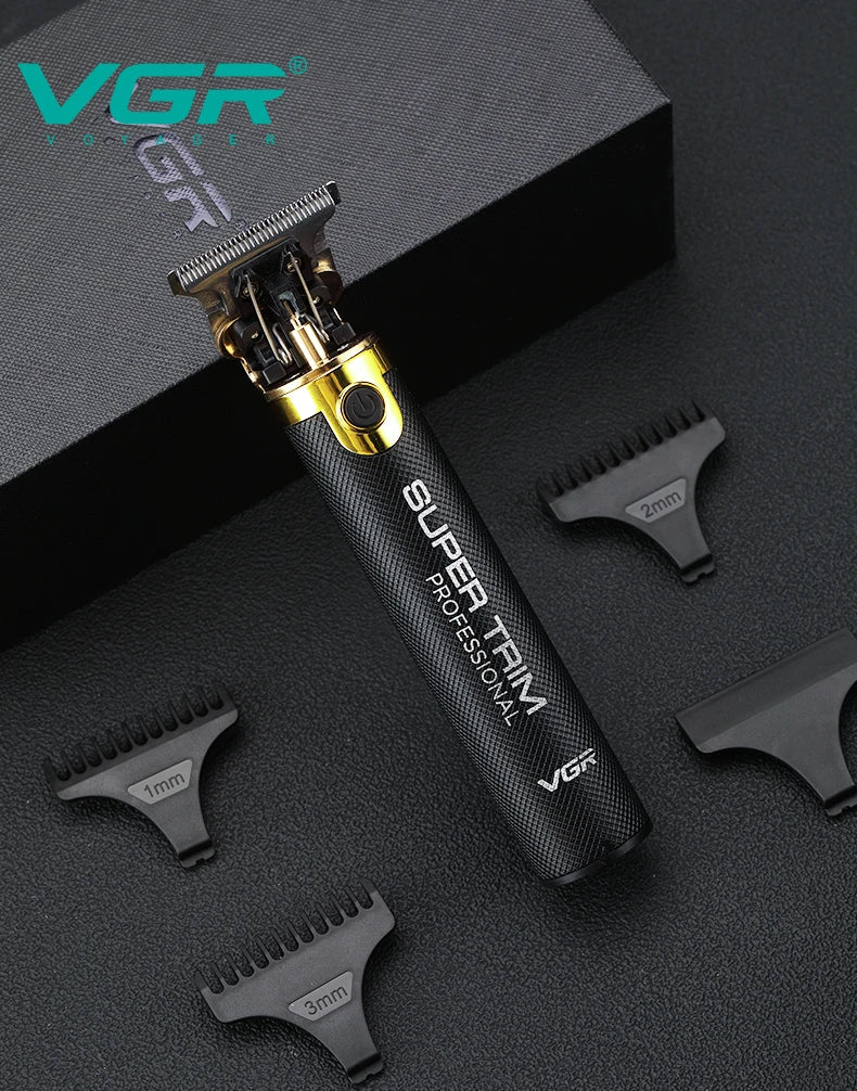 VGR Professional Hair Clipper T9 Hair Cutting Machine Cordless Haircut Machine Rechargeable Bald Barber Trimmer for Men V-082