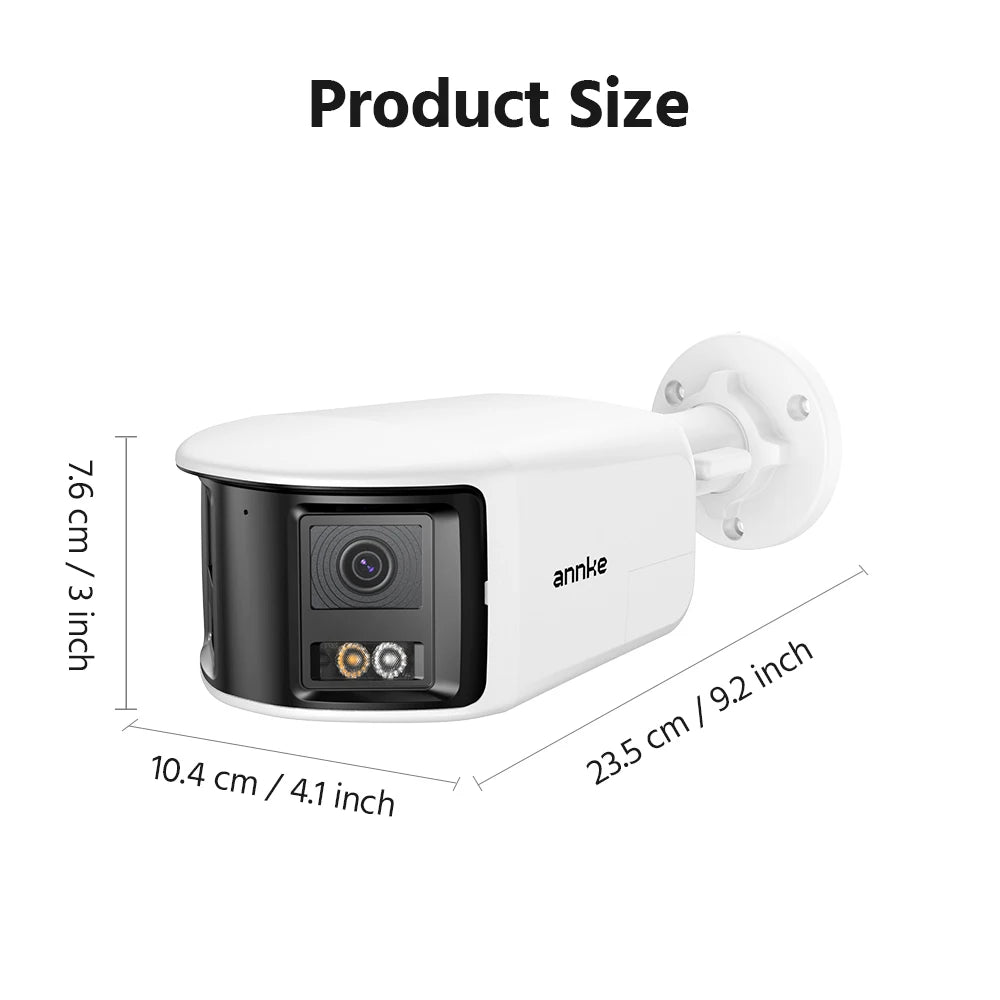 ANNKE 6MP 180° Panoramic Camera | Dual‑Lens, Color Night Vision, AI Detection